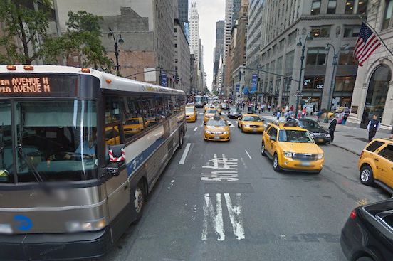 A giant reason why cyclists might want to stay on the left side of the road on Fifth Avenue